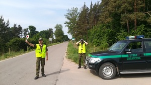 Patrol z PSG w Baniach Mazurskich 