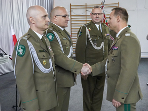 Wręczenie medali funkcjonariuszom Straży Granicznej Wręczenie medali funkcjonariuszom Straży Granicznej