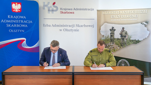 Spotkanie podsumowujące współpracę Warmińsko-Mazurskiego Oddziału Straży Granicznej i Izby Administracji Skarbowej Spotkanie podsumowujące współpracę Warmińsko-Mazurskiego Oddziału Straży Granicznej i Izby Administracji Skarbowej