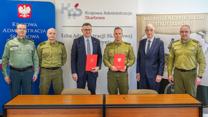 Spotkanie podsumowujące współpracę Warmińsko-Mazurskiego Oddziału Straży Granicznej i Izby Administracji Skarbowej Spotkanie podsumowujące współpracę Warmińsko-Mazurskiego Oddziału Straży Granicznej i Izby Administracji Skarbowej