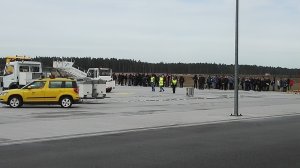 Ćwiczenia służb na lotnisku w Szymanach 