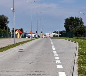 Droga na kierunku wyjazdowym z Polski 