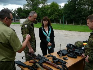Oficer łącznikowy z Niemiec z wizytą w Warmińsko-Mazurskim Oddziale SG 