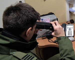 Kontrola graniczna na przejściu w Gronowie