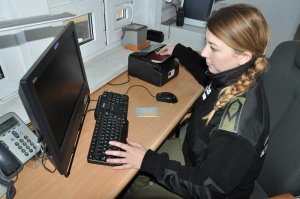 kontrola graniczna na przejściu w Gołdapi 
