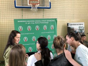 Spotkanie z młodzieżą funkcjonariuszy z PSG w Braniewie 