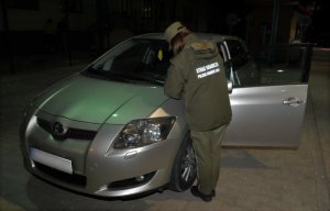zatrzymana toyota na dpg w Grzechotkach 