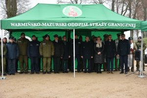 uroczystość wmurowania aktu erekcyjnego pod budowę Placówki Straży Granicznej w Barcianach 