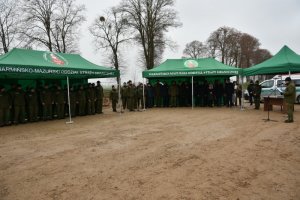 uroczystość wmurowania aktu erekcyjnego pod budowę Placówki Straży Granicznej w Barcianach 