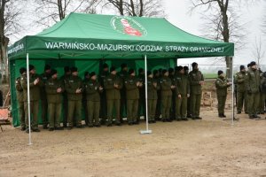 uroczystość wmurowania aktu erekcyjnego pod budowę Placówki Straży Granicznej w Barcianach 