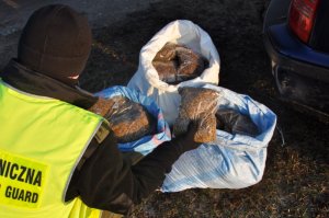 nielegalna krajanka tytoniowa w bagażniku 