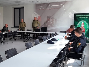 funkcjonariusze Policji Granicznej Republiki Mołdawii z wizytą w PSG w Barcianach 