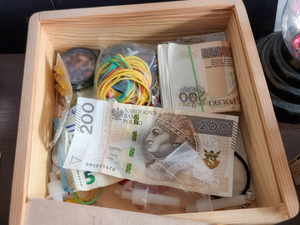 zabezpieczona gotówka 