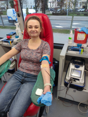 zbiórka krwi dla byłego funkcjonariusza Straży Granicznej 