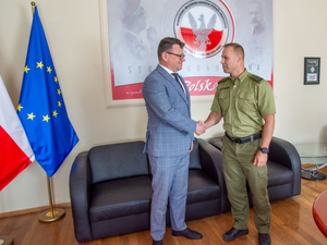 Spotkanie Komendanta W-MOSG z Okręgowym Inspektorem Pracy 