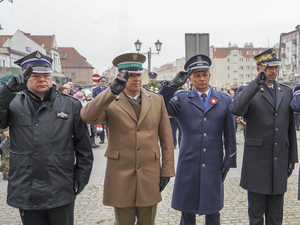 Komendant Warmińsko-Mazurskiego Oddziału Straży Granicznej płk SG Daniel Wojtaszkiewicz na uroczystości z okazji Święta Niepodległości 