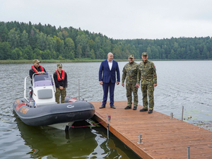 przekazanie pomostu na jeziorze Gołdap przekazanie pomostu na jeziorze Gołdap