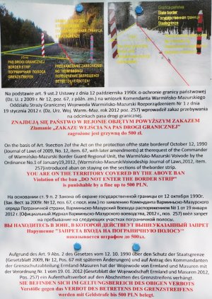 Tablica informacyjna/ informative signs Tablica informacyjna/ informative signs