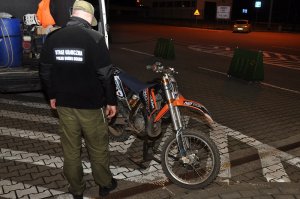 Zatrzymany motocykl 
