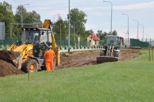 Roboty budowlane w drogowym przejściu granicznym w Grzechotkach 