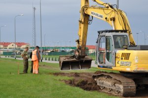 Roboty budowlane w drogowym przejściu granicznym w Grzechotkach 