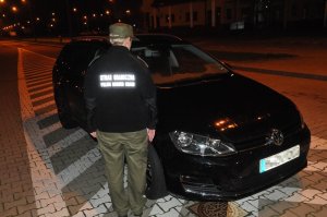 Zatrzymany volkswagen 