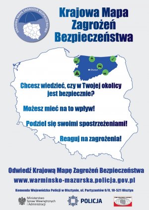 plakat Krajowej Mapy Zagrożeń Bezpieczeństwa plakat Krajowej Mapy Zagrożeń Bezpieczeństwa